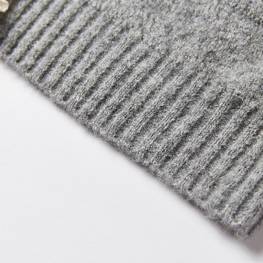 Xiangying Xiaoxiangfeng gray knitted suit skirt for women 2025 winter new style including wool cardigan miu series two-piece set light gray L