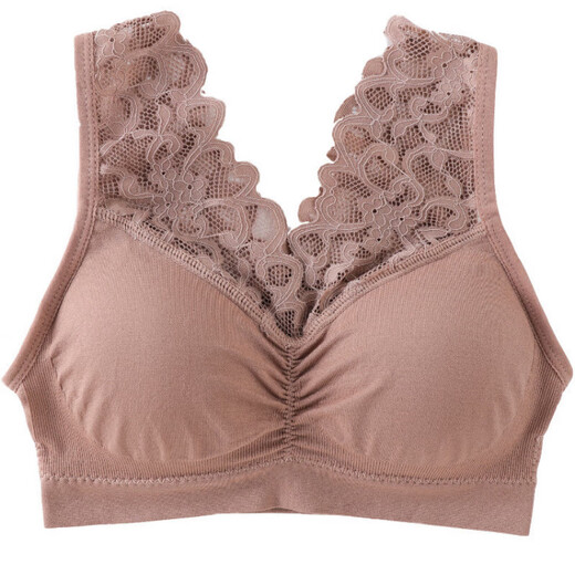 Bra-wrapped breast lace sexy big V beautiful back seamless sports bra-wrapped women's bra with padded tube top bra SB036 black one size fits all (80-135Jin Jin is equal to 0.5kg)