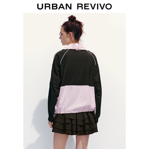 
UR2025 autumn new women's clothing city safari contrast splicing super loose jacket UYV150076 gouache (lender) S (XS-S)