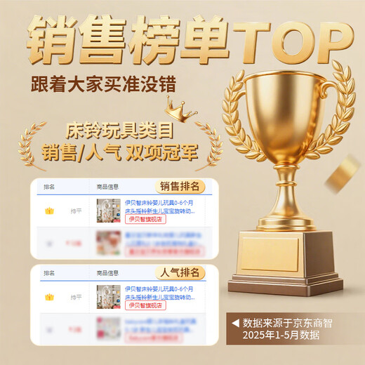 Ibezhi Bedbell Baby Toy 0-6 Months Bedside Rattle Newborn Baby Rotating Newborn Meeting Gift Pendant Pink-Remote Control-Projection-Gift Box-Charging Set 0-3 Months 0-1 Years Old Bed Pendant Hanging Bell