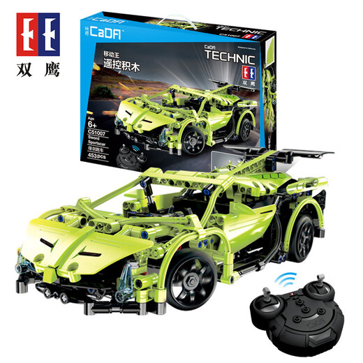 Double Eagle large remote control car model compatible with educational enlightenment sports car building blocks children's small particle toys wholesale C61016 919 endurance racing car (static version