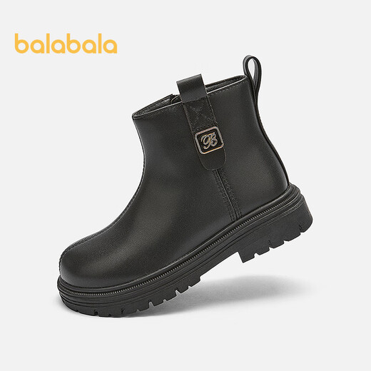 Balabala children's shoes children's boots Martin boots girls 2025 new autumn and winter short boots zipper versatile shoes 208425141023