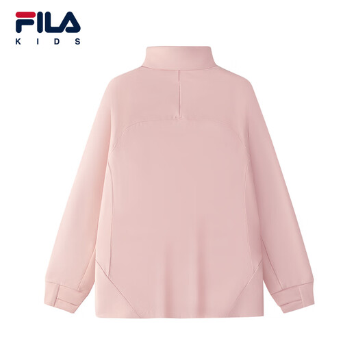 FILA anti-static children's long-sleeved T-shirt 2025 winter new tops for girls, middle and older children Rose Pollen-PK 165