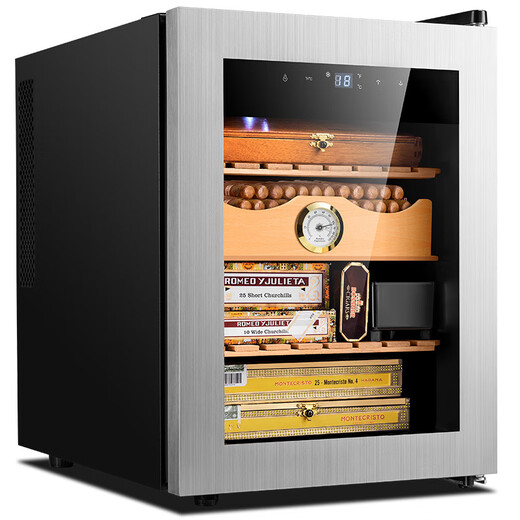 Shantou Lincun 90C electronic temperature controlled humidifying cigar cabinet small mini household refrigerator refrigerator ice bar wine cabinet silver
