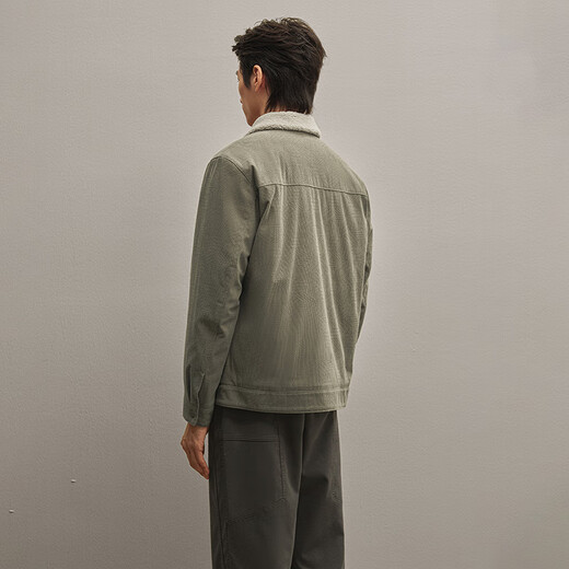 HLA Hailan House Jacket Men's 25 Corduroy Fleece Collar Thick Jacket Men's Winter