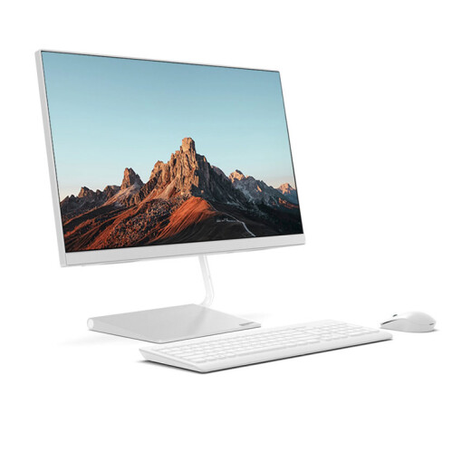 Lenovo AIO micro-frame high color gamut all-in-one desktop computer 23.8 inches (G4900T4G256GSSD wireless keyboard and mouse) white