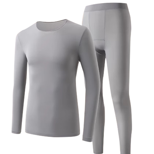Yalu Men's Autumn Clothes and Autumn Pants Ultra-thin Spring and Autumn Skin Beauty Clothes Hyaluronic Acid Moisturizing Seamless Tight Bottoming Set