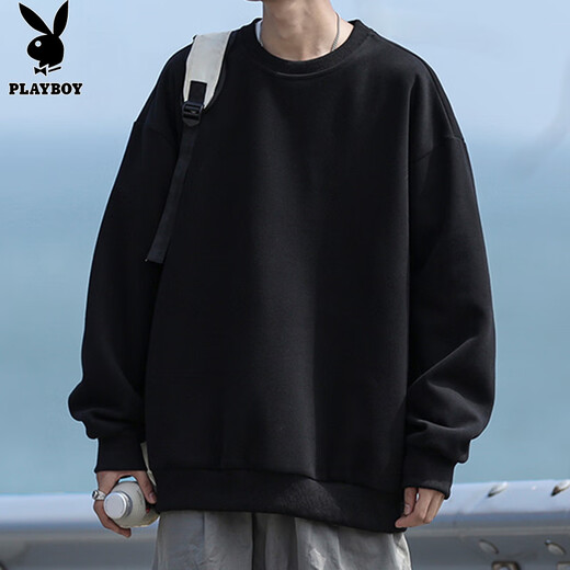 Playboy (PLAYBOY) sweatshirt men's jacket men's long-sleeved T-shirt men's autumn and winter casual round neck bottoming shirt high-end trendy tops