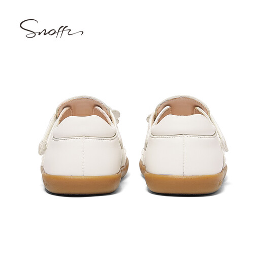 Snuffy Girls Toddler Shoes Autumn Comfortable Children's Leather Shoes Cute Baby Soft Sole Princess Small Leather Shoes Milan White 25