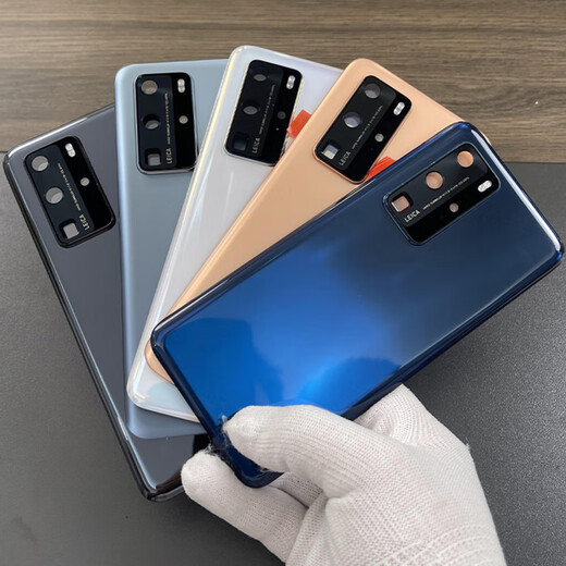 Huawei (HUAWEI) original adapted P40Pro mobile phone back cover original P40 tempered glass back case original brand new P40Pro+ Huawei P40Pro bright black new back cover