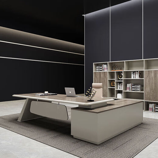 NANJING MUSEUM ADMINISTRATION President Boss Desk Simple Modern Manager Desk and Chair Combination Chairman Office Furniture Paint Executive Desk 1.8 Meter Boss Desk