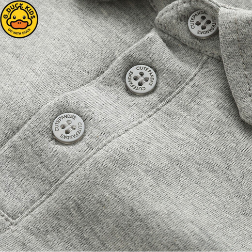 G.duck baby POLO shirt long-sleeved T-shirt for boys and girls, autumn clothing, children's tops, toddler shirts, casual and stylish, hot sale, white 110, recommended height 100-110cm, 4-5 years old