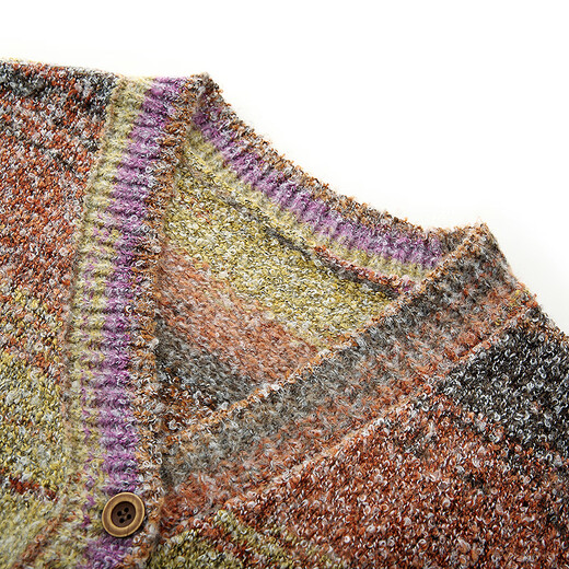 Wancaoyi Li Landi same style Yunxia shirt 2025 winter exotic style gradient knitted suit H05831551 light purple S