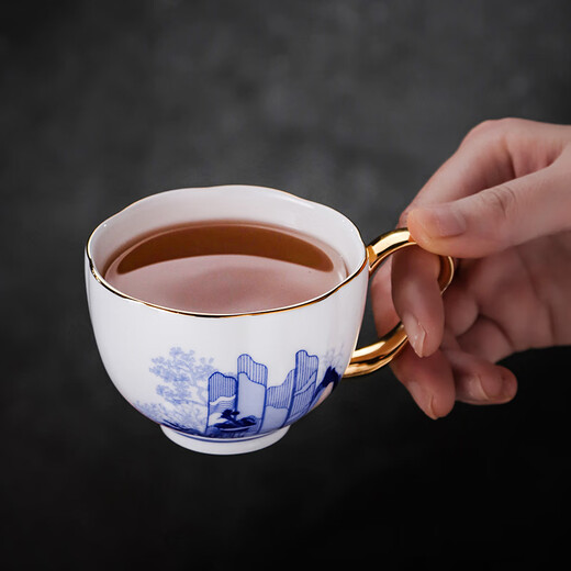 Jingdezhen (jdz) ceramic tea set household high-end afternoon tea coffee set complete set of Chinese high-end housewarming gift Ganxiangyuan