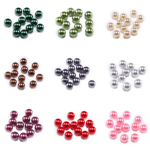 Diy handmade jewelry accessories non-porous imitation pearl off-white ABS pure white decorative pearl clothing accessories loose beads white 6mm 100 pcs