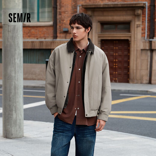 Semir cotton coat men's fake two-piece pilot stitched denim cotton coat 2025 oversize winter 109725112106