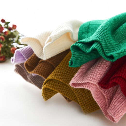 TUHUANG seamless pure wool solid color bottoming knitted sweater 25 autumn and winter half turtleneck women's wool sweater TW897303