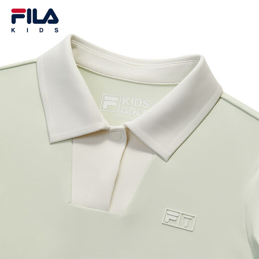 FILA children's clothing tops 2025 winter new style girls' sun protection sports long-sleeved POLO shirts Life Green-LG 140