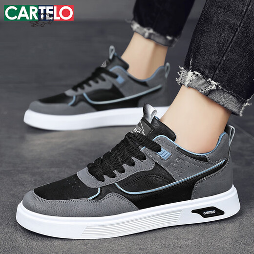 CARTELO crocodile (CARTELO) shoes men's autumn and winter 2025 trendy casual shoes men's shoes versatile sneakers men's sports moral training shoes black 42