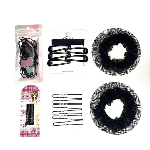 Qingxin Women's Invisible Hair Net Children's Ballet Dance Examination Ballet Hair Waiter Hair Net Pocket Professional Property Lace Hair Net-5 Pack