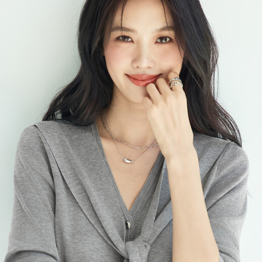 伊芙丽桑蚕丝羊毛韩系披肩宽松减龄少女感针织衫女2025秋季新款 灰色 L