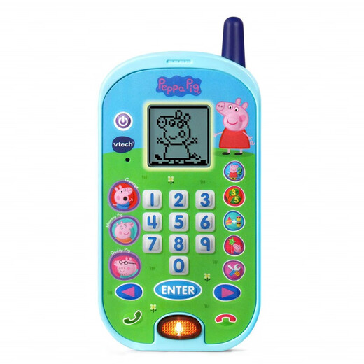 VTECH (VTech) Kindermobile Spielzeug Peppa Pig English Dialog Puzzle Geschenk Frühes Bildungsmaschin-Telefon 0-3 Jahre altes Geschenk