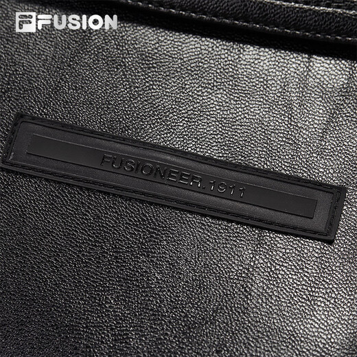 FILA FUSION same style men's jacket 2025 winter new fashion loose leather jacket black-BK XL 180/100A/XL