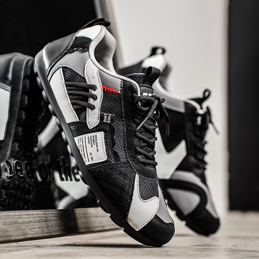 Chaussures masculines d'été Color bloquant toile décontractée Forrest Gump Running Chaussures 2025 Nouveaux chaussures d'entraînement sportives rétro non glissantes 9908 Rouge 40