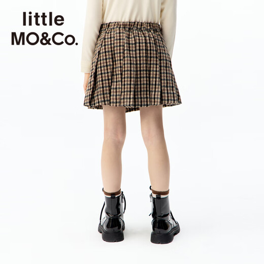 little MO&Co.小豆腐同款 little moco童装25冬装新款女童亲子装格纹短裙半身裙 多色格纹 140 140/58