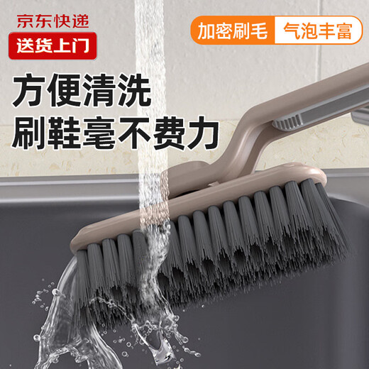 浴室缝隙刷卫生间无死角旋转硬毛刷子厨房厕所地板清洁刷鞋配件 1个装【颜色随机】