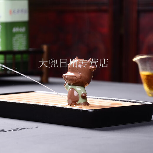 Magic Bean Shenghuo Children's Tea Play Tea Pet Ornament Boutique Can Raise Children Peeing Doll Spraying Water Purple Sand Creative Toy Accessories Peeing Boy (Little Hands Posture Double Back)