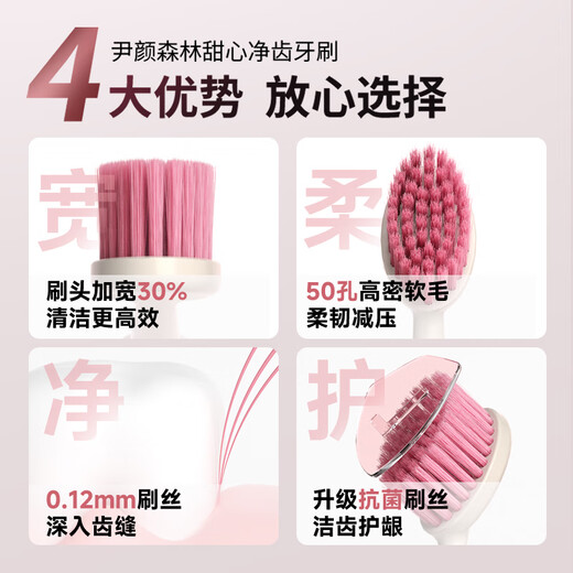 Yinyan forest toothbrush soft bristles adult ladies special wide head toothbrush large head soft bristles gum protection Roman column multi-pack