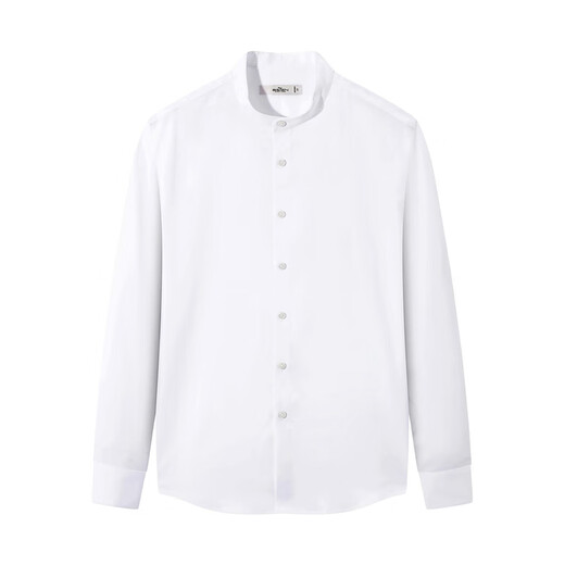 Qipai Chinese stand collar long-sleeved shirt men's 2025 autumn and winter new business national trend containing modal men's shirt Dabai 38