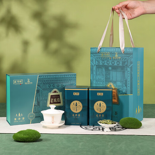 West Lake brand 2025 new tea Mingqian first-class Longjing tea gift box 100g spring tea green tea gifts for elders during the holidays