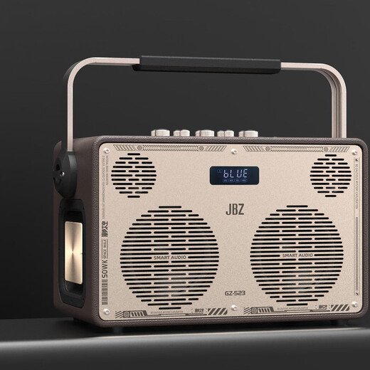 JBZ Galaxy series 6.5-inch bass dual-speaker multi-functional playing and singing sound system with distinct layers, immersive experience and extraordinary sound in the ear, three-frequency division GZ-523 (champagne gold)