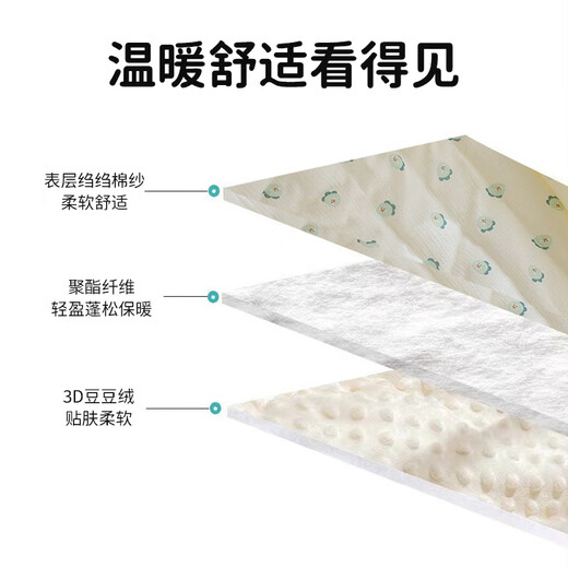 Ono Seven Days newborn baby quilt thickened baby quilt bean velvet spring autumn winter sleeping bag windproof outing blanket with straps