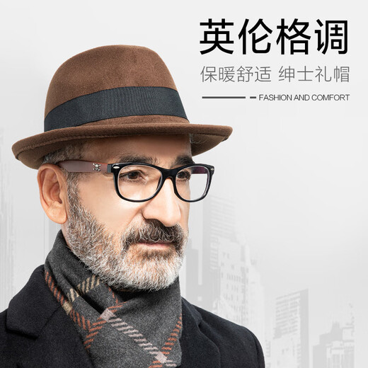 Woodpecker Old Man Hat Spring and Autumn Top Hat Old Man Hat Grandpa Gentleman Hat Middle-aged Men's Hat Dad Style Shanghai Beach Hat Black One Size (About 58cm)