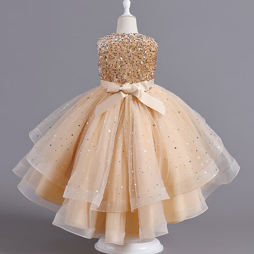 Vestido de cola hinchada de verano de la princesa Ye Yu 3-14 años