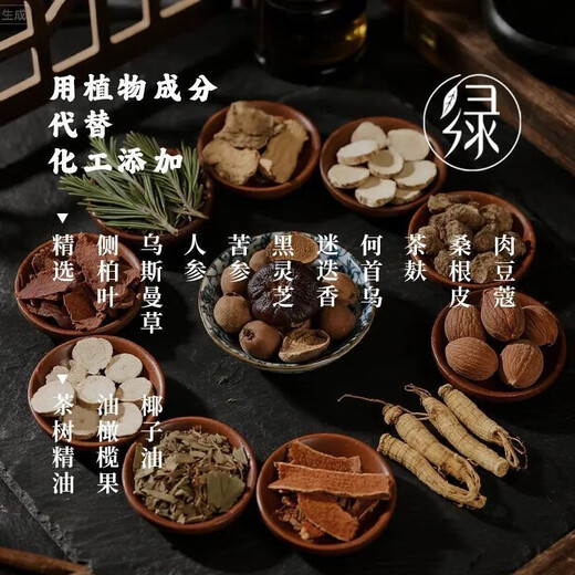 Anti-hair loss Polygonum multiflorum shampoo solid hair nourishing anti-dandruff anti-itch oil control long-lasting fluffy soap 120gA99 buy one get one free 2 boxes of periodic hair care and nourishing