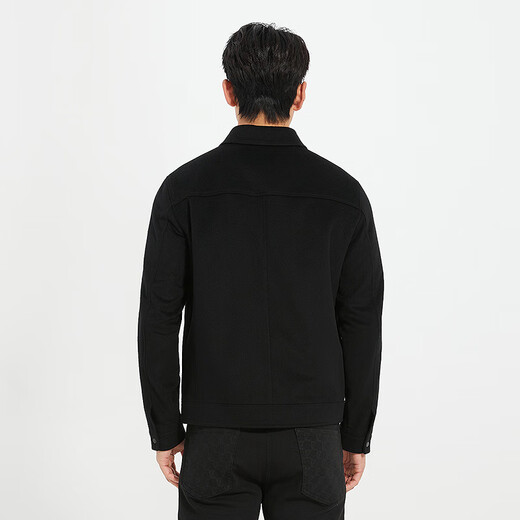 Lilang Shopping Mall Same Style Wool Cashmere Jacket Men's Lapel Simple Commuting Business Men's Jacket Autumn 2025 Black (25QJK9081S) XL 175/88A