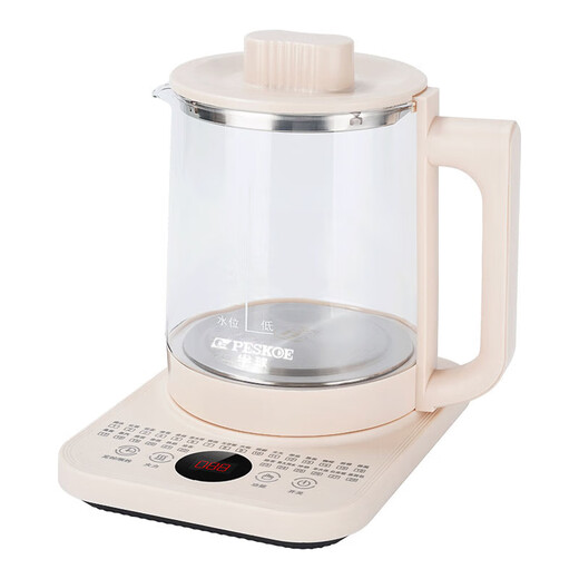 Hemisphere (PESKOE) health kettle, kettle, thermostatic kettle, health kettle, teapot, teapot, teapot all-in-one machine, fully automatic glass insulation, small household, off-white 304 heating plate, stainless steel inner cover 1.8L