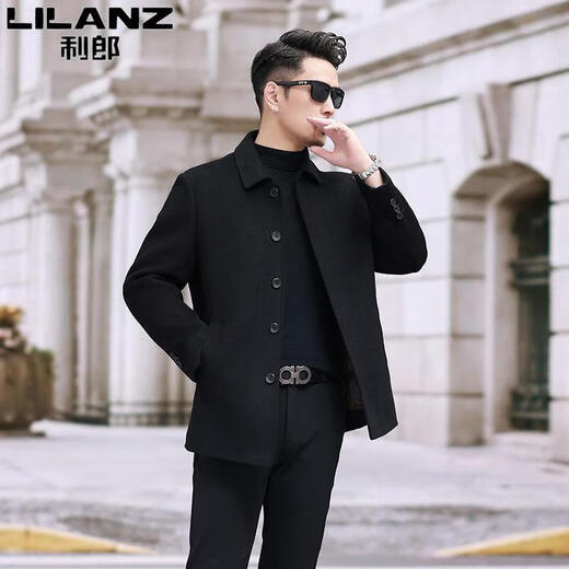 Los hombres de Lilang pueden eliminar el revestimiento interno de la chaqueta de lana de otoño de mediana edad administrativa de mediana edad y el invierno de lana de lana de lana a mitad de longitud l 175 [120-135Jin [Jin equivale a 0.5 kg]]]