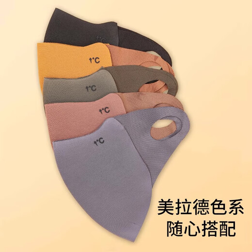 Autumn and winter new warm mask women's fishing clothing thickened riding windproof cold sun protection eye protection mask rock gray + brown two pack