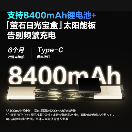 萤石智能门锁 AI智能体双摄掌静脉3D人脸识别可视大屏指纹密码锁 C级锁芯防盗门电子锁 Y5000FVX【双摄双屏双锂电+刷脸刷掌开门】 霸王锁体