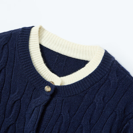 Jinju 2025 new autumn style 100% pure wool knitted cardigan sweater for women high-end temperament niche sweater jacket top