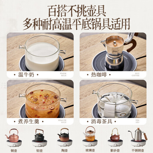 Bear Mini Electric Ceramic Stove, Tea Boiler, Tea Stove, Tea Kettle, Healthy Stove, Old White Tea, Black Tea, Scented Tea, No Choice of Utensils for Making Tea, DTL-J13N3