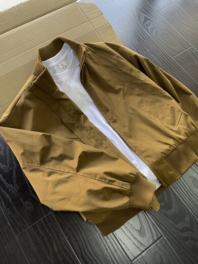 Du Xiaoxian Brown American Stand Collar Pilot Jacket Men's Spring and Autumn Maillard Short Jacket Profile High Street Baseball Uniform Black XL Recommended 120-140Jin Jin is equal to 0.5 kg