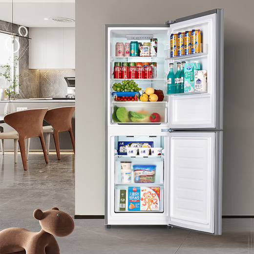 AUX household double-door mini refrigerator refrigerated freezer fresh-keeping small refrigerator dormitory rental energy-saving refrigerator air-cooled frost-free 188 liters BCD-188W248 Galaxy Gray