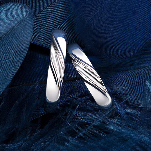 Pt.Charm platinum ring for men and women, platinum pt950 for couples, simple live mouth, adjustable Valentine's Day gift for girlfriend. If it is not in stock, please contact customer service to customize the couple's ring. A pair of 6.1-6.3 grams.