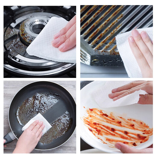 Kitchen wipes, household cleaning range hood, multi-functional disposable rags, enlarged and thickened wet wipes, newly upgraded kitchen wipes, 1 layer, 80 cigarettes*1 pack